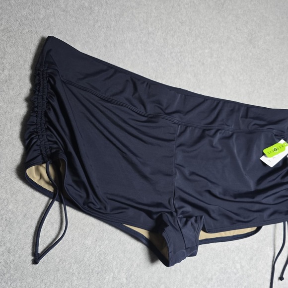 LIVI Lane Bryant Womens Size 30 Beach Resort Blue Active Pull On Tie Swim Shorts - Picture 4 of 8